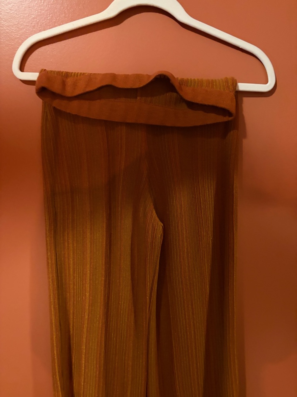Paloma Wool Rust Orange Ribbed Tank & Skirt Set - Picture 5 of 6
